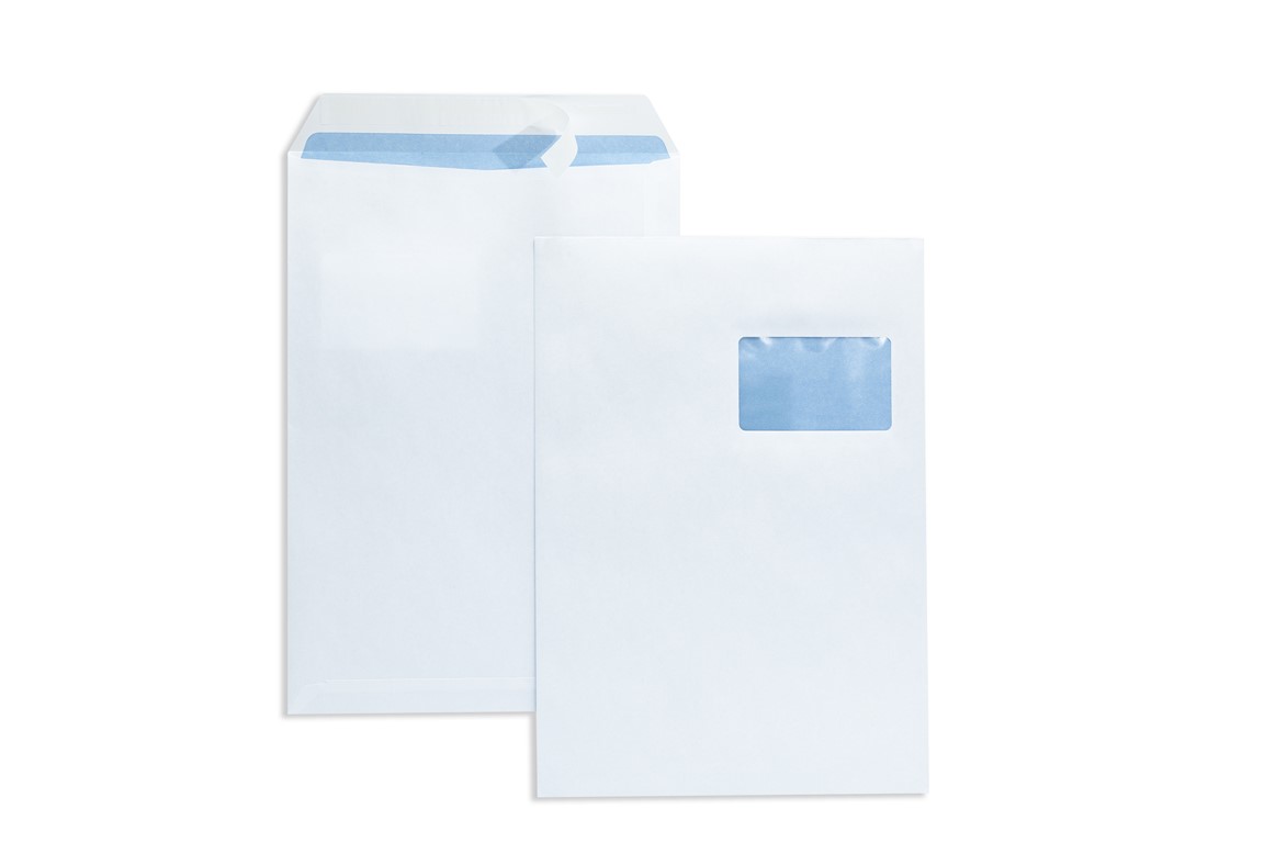 Koperta C4 biała HK biała okno prawe 250szt.